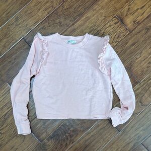 Zara crop pink pull over